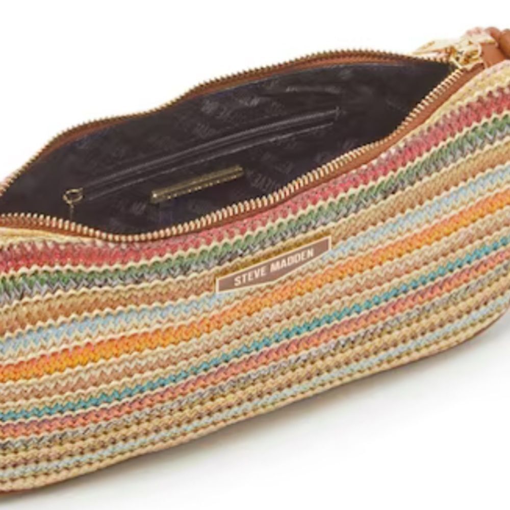 NWT Steve Madden (Bvettal) Straw Crossbody w/ AirPod Case Pouch - Picture 15 of 15